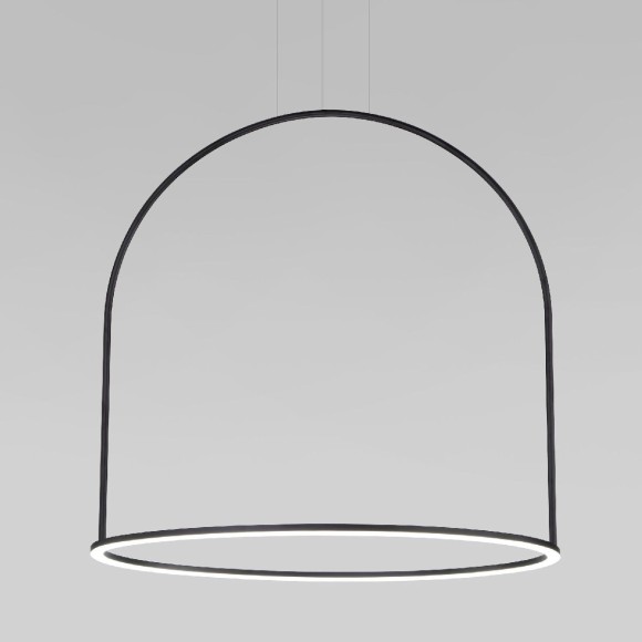 Подвесная светодиодная люстра с пультом управления Eurosvet Over 90323/1 черный