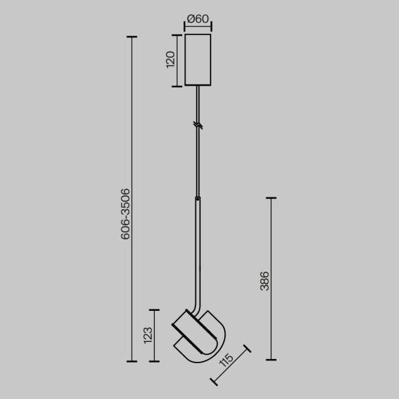 Подвесной светильник Maytoni Levix MOD459PL-L7BSK