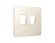 Лицевая панель Alfa (Бежевый матовый) для компьютерной/телефонной двойной розетки RJ-45/RJ-11 Quant Ambrella Volt AP3321