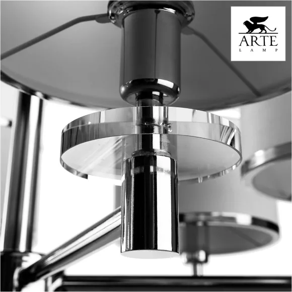 Подвесная люстра Arte Lamp Furore A3990LM-6CC, Хром, Белый, Металл Подвесная люстра Arte Lamp Furore A3990LM-6CC, Хром, Белый, Металл