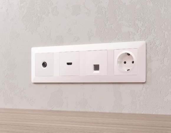 Рамка четырехместная Ambrella Volt Line AF110204