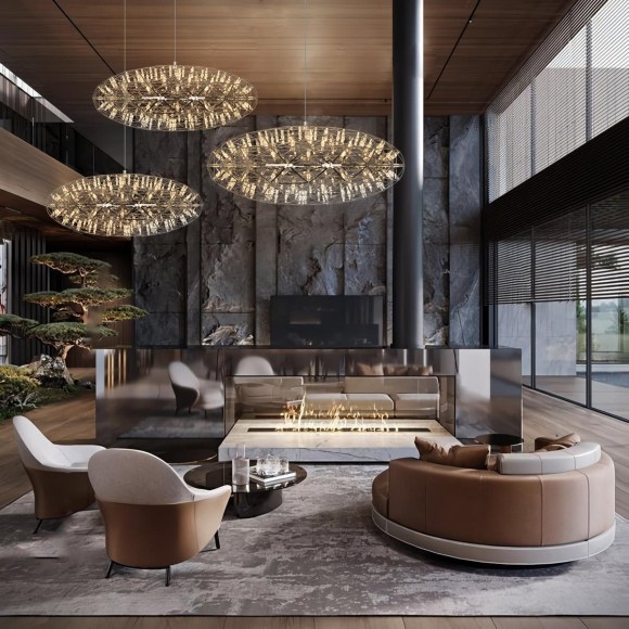 Подвесная светодиодная люстра Loft IT Raimond 1898/500 Chrome