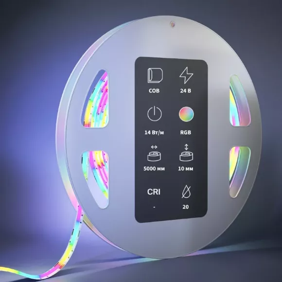 Светодиодная лента Maytoni Ultra 24В COB 14Вт/м RGB 5м IP20 201217 Светодиодная лента Maytoni Ultra 24В COB 14Вт/м RGB 5м IP20 201217