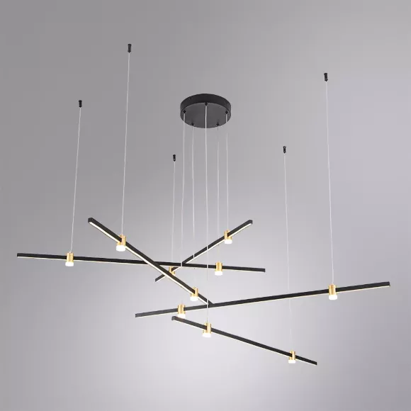 Подвесная люстра Arte Lamp Errai A2195SP-5BK, Черный, Белый, От теплого до холодного