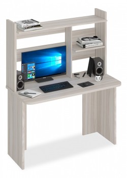 Стол компьютерный Домино Lite СКЛ-Прям120Р+НКЛ-120 MER_SKL-Pryam120Rbez_tumby-NKL-120_K