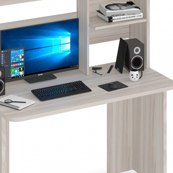 Стол компьютерный Домино Lite СКЛ-Прям120Р+НКЛ-120 MER_SKL-Pryam120Rbez_tumby-NKL-120_K