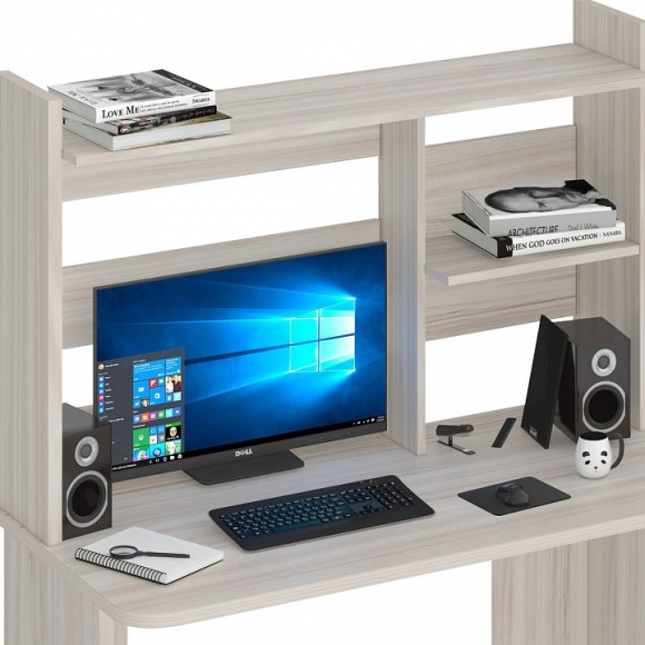 Стол компьютерный Домино Lite СКЛ-Прям120Р+НКЛ-120 MER_SKL-Pryam120Rbez_tumby-NKL-120_K