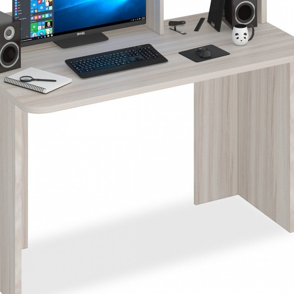 Стол компьютерный Домино Lite СКЛ-Прям120Р+НКЛ-120 MER_SKL-Pryam120Rbez_tumby-NKL-120_K