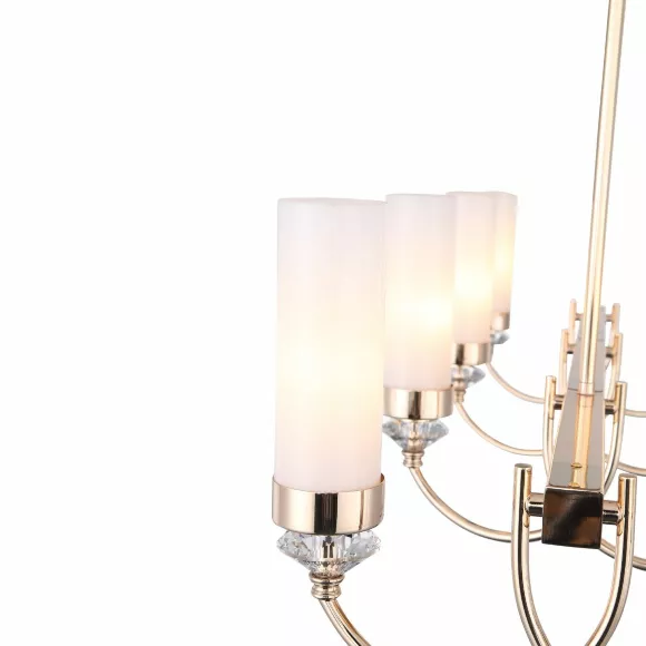 Подвесная люстра ST Luce Элегра SL1402.263.08, Латунь, Белый, Металл, крупный план
