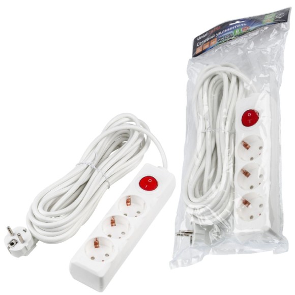 Удлинитель бытовой Uniel Ultra S-GCU3-7B WHITE UL-00010019