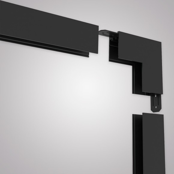 Угловой соединитель внутренний для накладного шинопровода AM Group AM544 BK SMART