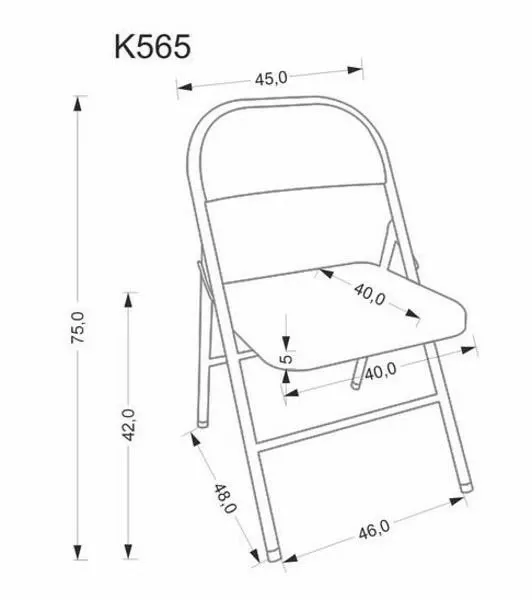 Стул K565 HLM_V-CH-K_565-KR-BIALY, металл Стул K565 HLM_V-CH-K_565-KR-BIALY, металл