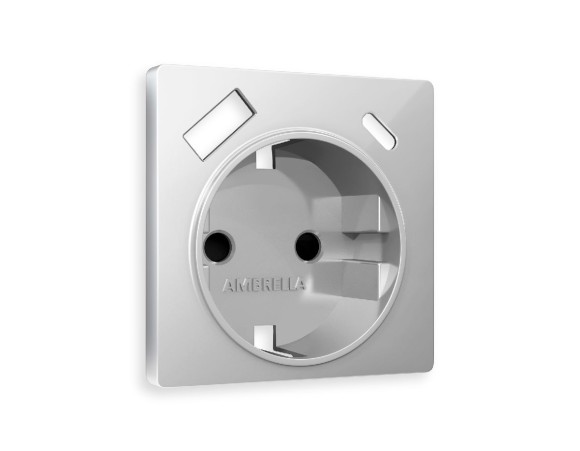 Лицевая панель для розетки с/з со шторками 2USB A+C Ambrella Volt Alfa AP4100