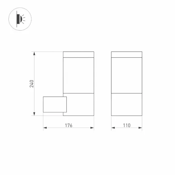 Уличный настенный светодиодный светильник Arlight LGD-Stem-Wall-10W Warm3000 029985 Уличный настенный светодиодный светильник Arlight LGD-Stem-Wall-10W Warm3000 029985