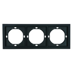 Рамка 3-местная Stekker Мия PFR00-3003-05 черный бархат 50463