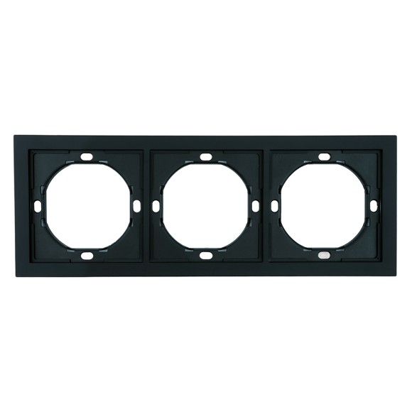 Рамка 3-местная Stekker Мия PFR00-3003-05 черный бархат 50463