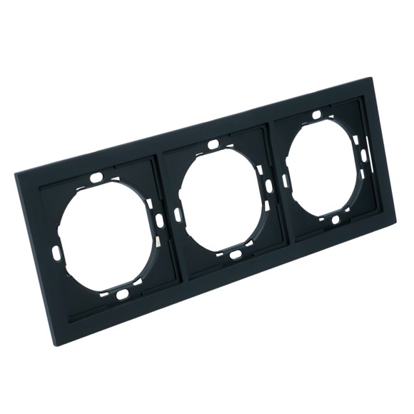 Рамка 3-местная Stekker Мия PFR00-3003-05 черный бархат 50463