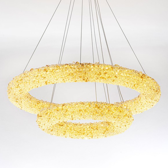 Подвесная светодиодная люстра с пультом управления Modelux MS.6000.800.500 GD