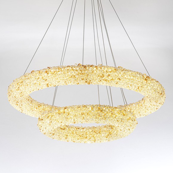 Подвесная светодиодная люстра с пультом управления Modelux MS.6000.800.500 GD