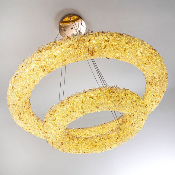 Подвесная светодиодная люстра с пультом управления Modelux MS.6000.800.500 GD