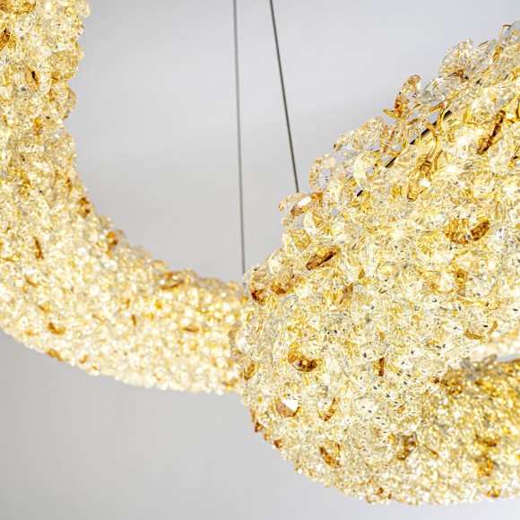 Подвесная светодиодная люстра с пультом управления Modelux MS.6000.800.500 GD