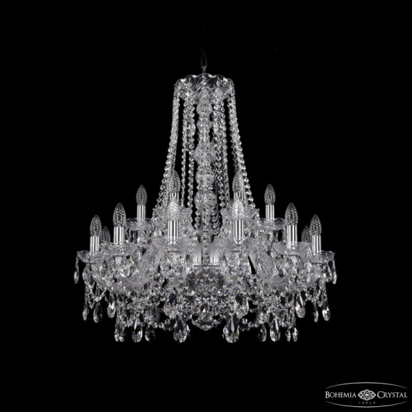 Подвесная люстра Bohemia Ivele Crystal 1411/12+6/240/h-80 Ni