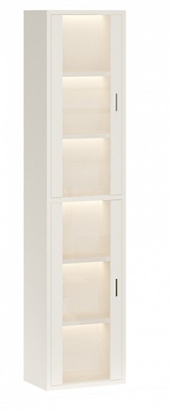 Шкаф-витрина Домино СУ(ш1в2)+2ФС MER_SUsh1v2-2FS-BE-belyj