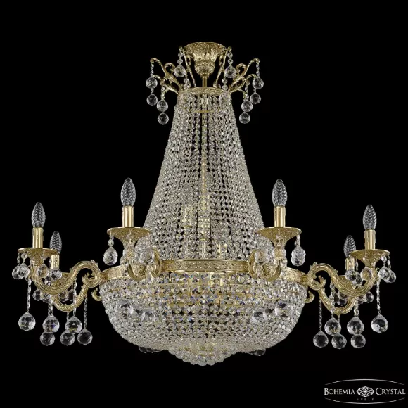 Потолочная люстра Bohemia Ivele Crystal 2128H201/8/100IV/Y1 G Потолочная люстра Bohemia Ivele Crystal 2128H201/8/100IV/Y1 G