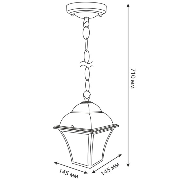 Уличный подвесной cветильник Elektrostandard Apus H черное золото GL 1009H 4690389134166