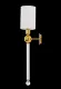Бра Crystal Lux MIRABELLA AP1 GOLD/WHITE, Дизайнерский, Белый, Золото