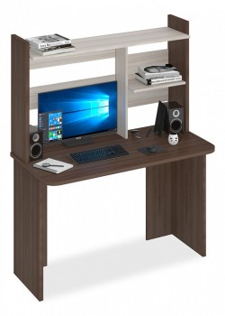 Стол компьютерный Домино Lite СКЛ-Прям120Р+НКЛ-120 MER_SKL-Pryam120Rbez_tumby-NKL-120_SHK