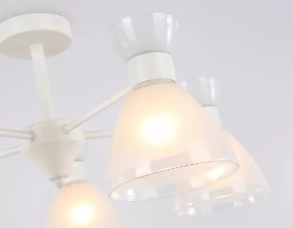 Люстра на штанге Ambrella Light Modern Homy TR3179, Белый, Металл, Стекло, крупный план Люстра на штанге Ambrella Light Modern Homy TR3179, Белый, Металл, Стекло, крупный план