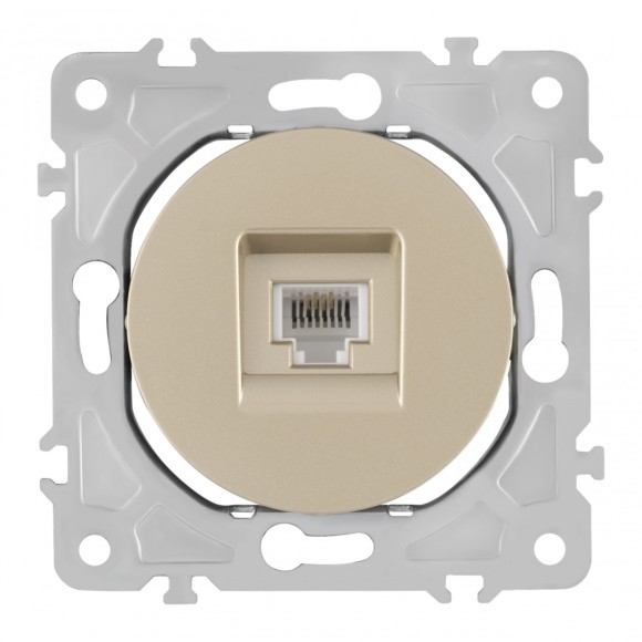 Розетка телефонная RJ11 Arte Milano 202.51-1.shampan