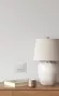Выключатель кнопочный 1-клавишный 10А/250В с LED подсветкой, белый Kollinger Asthetik AS-012WH