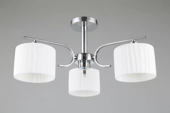 Потолочная люстра Omnilux Neviano OML-34207-03, Хром, Белый, Металл, вид сверху Потолочная люстра Omnilux Neviano OML-34207-03, Хром, Белый, Металл, вид сверху