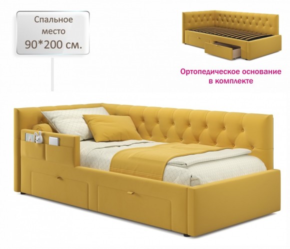 Кровать односпальная Afelia 2000x900 NMB_TE-00005367