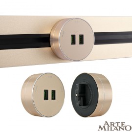 Трековая розетка Arte Milano Am-track-sockets 380011TS/USBx2 Gold