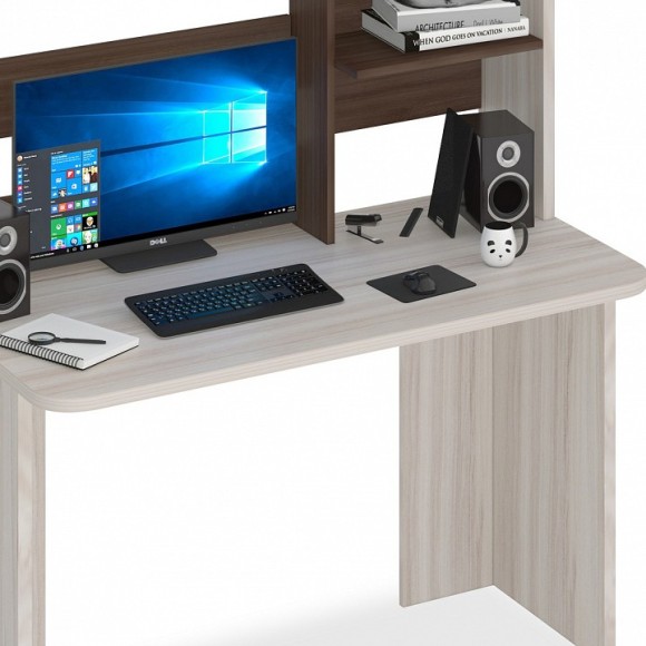 Стол компьютерный Домино Lite СКЛ-Прям120Р+НКЛ-120 MER_SKL-Pryam120Rbez_tumby-NKL-120_KSH