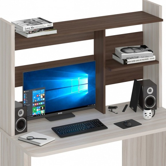 Стол компьютерный Домино Lite СКЛ-Прям120Р+НКЛ-120 MER_SKL-Pryam120Rbez_tumby-NKL-120_KSH