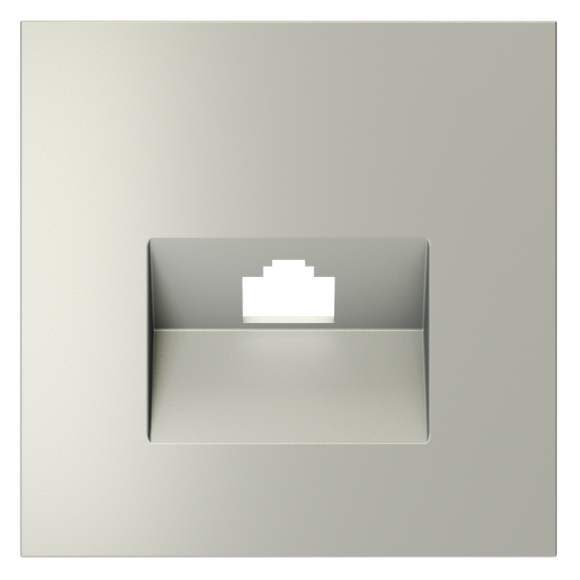 Накладка для розетки компьютерной RJ45 кат.6 Voltum S70 (сталь) VLS001305