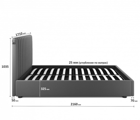 Кровать двуспальная Olivia 2000x1600 NMB_TE-00003858