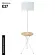 Торшер Arte Lamp Combo A2070PN-1WH, Белый, Металл, Ткань, крупный план основания