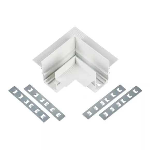 Коннектор угловой для магнитного шинопровода Myfar Accessories for MagLine 23 MT0200-CL-W