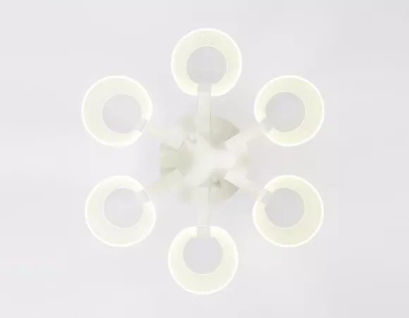 Потолочная светодиодная люстра Ambrella Light Original AK4031, Белый, Прозрачный, От теплого до холодного, вид сверху Потолочная светодиодная люстра Ambrella Light Original AK4031, Белый, Прозрачный, От теплого до холодного, вид сверху