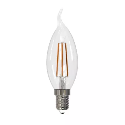 Лампа светодиодная филаментная (UL-00005169) Uniel E14 9W 4000K прозрачная LED-CW35-9W/4000K/E14/CL PLS02WH