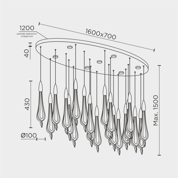 Подвесной светильник Modelux ML.89181.22 BS