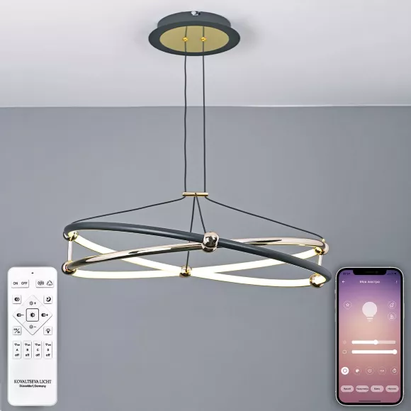 Подвесная люстра Natali Kovaltseva HIGH-TECH LED LAMPS 82049, пульт управления