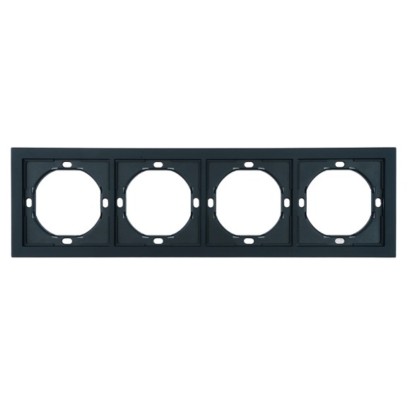 Рамка 4-местная Stekker Мия PFR00-3004-05 черный бархат 50464