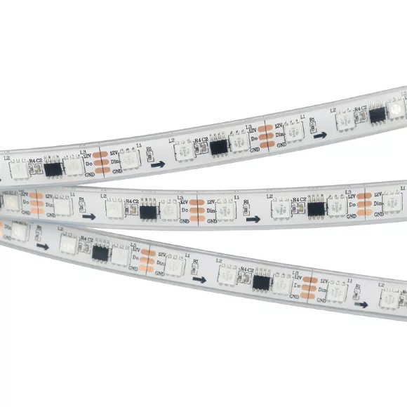 Светодиодная лента герметичная Arlight SPI-PFS-B60-12mm 12V RGB-PX3 (14.4W/m, IP67, 5060, 5m) 026155(3) Светодиодная лента герметичная Arlight SPI-PFS-B60-12mm 12V RGB-PX3 (14.4W/m, IP67, 5060, 5m) 026155(3)