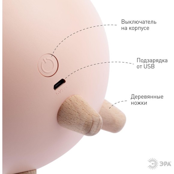 Настольная лампа Эра NLED-468-1W-P Б0052816